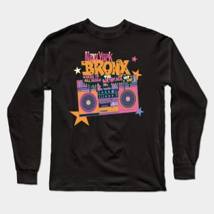 Bronx Hip Hop Roots - Groove to the Beat with this ghettoblaster Long Sleeve T-Shirt